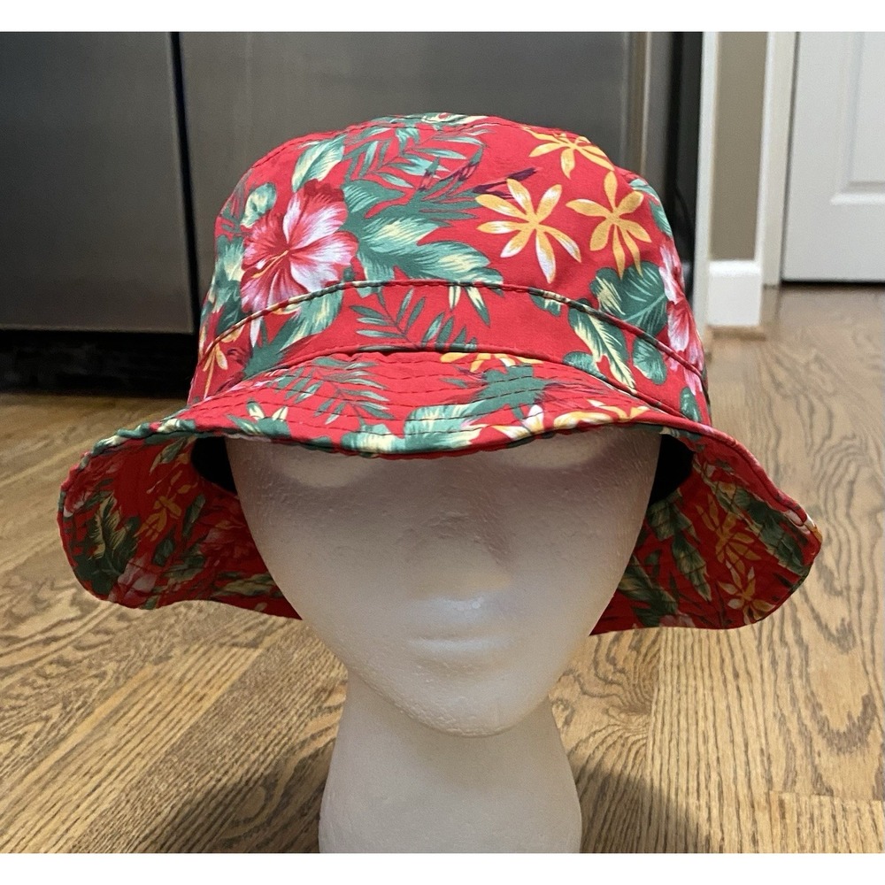 Urban Outfitters Bucket Sun Hat Beach‎ Floral Flowers Red